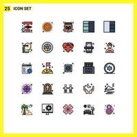 25 kreative Symbole, moderne Zeichen und Symbole des Geistes, denken, Süßigkeiten, Idee, Layout, editierbare Vektordesign-Elemente vektor