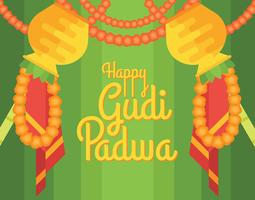 gudi padwa illustration vektor