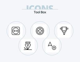 Werkzeuge Linie Icon Pack 5 Icon Design. . Freiform. vektor