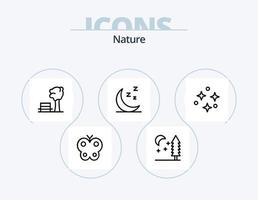 Naturlinie Icon Pack 5 Icon Design. Pilz. Blume. Welt. Klematis. Amaryllis vektor