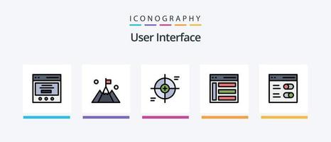 Benutzeroberfläche Zeile gefüllt 5 Icon Pack einschließlich Papierkorb. löschen. Bild. Benutzer. links. kreatives Symboldesign vektor