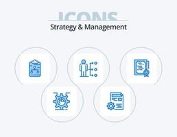 Strategie und Management blaues Icon Pack 5 Icon Design. Netzwerk. verbinden. Konfig. Papier. Netzwerk vektor