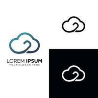 Cloud Logo Design Template Set vektor