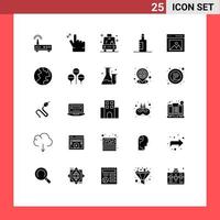 25 kreativ ikoner modern tecken och symboler av bild innehåll transport kommunikation dryck redigerbar vektor design element