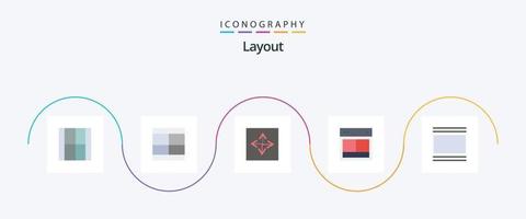 layout platt 5 ikon packa Inklusive layout. omslag. webbläsare. hemsida. webbplats vektor