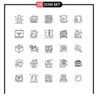 25 kreative Symbole moderne Zeichen und Symbole der Versicherung verifizieren Bildung Trust Shield editierbare Vektordesign-Elemente vektor