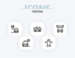 fordon linje ikon packa 5 ikon design. transport. järnväg. hav. järnväg. elektrisk vektor