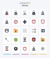 kreativ säkerhet 25 platt ikon packa sådan som säkerhet. säkerhet. skydd. brandvägg. skydd vektor