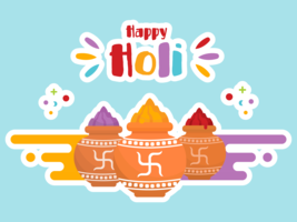 Glad Holi Vector