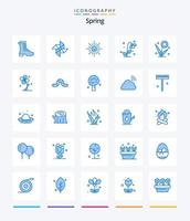 kreativ vår 25 blå ikon packa sådan som insekt. vår. ljus. natur. blommig vektor