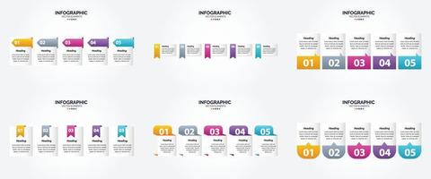 diese vektor-infografiken eignen sich ideal für werbung in einer broschüre. Flyer. oder Magazin. vektor