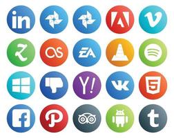 20 Social-Media-Icon-Packs, einschließlich Suchabneigung gegen EA-Windows-Player vektor