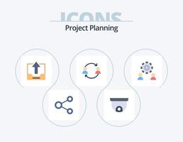 projekt hyvling platt ikon packa 5 ikon design. användare. byta ut. skåp. anställd. ladda upp vektor