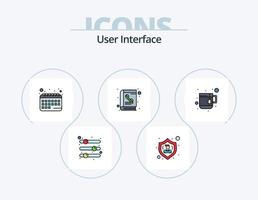 Benutzeroberfläche Zeile gefüllt Icon Pack 5 Icon Design. Präferenz. Ausgleich. Menschen. Aufbau. sperren vektor