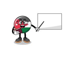 maskottchenkarikatur des jordanien-flaggenlehrers vektor