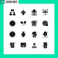 16 kreative Symbole moderne Zeichen und Symbole der Benutzeroberfläche Möbelpfeil Haushalt editierbare Vektordesign-Elemente vektor
