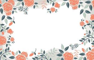 einfache Blumen in pastellfarbenem Hintergrund vektor