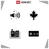 4 kreative Symbole moderne Zeichen und Symbole der Gasbildung Kanada Buchpasswort editierbare Vektordesign-Elemente vektor