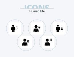 menschliches Glyphen-Icon-Pack 5 Icon-Design. menschlich. Körper. menschlich. Benutzerbild. Freund vektor