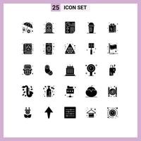 25 universell fast glyf tecken symboler av inköp rabatt dokumentera stater amerikan redigerbar vektor design element
