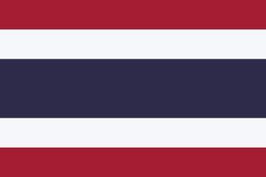 Thailand flagga vektor isolera banner tryck illustration