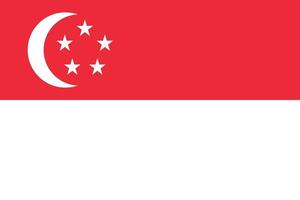 singapore flagga vektor isolera banner tryck illustration