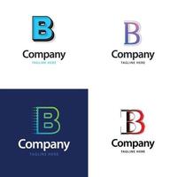 brev b stor logotyp packa design kreativ modern logotyper design för din företag vektor