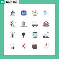 16 kreative Symbole moderne Zeichen und Symbole der Uhr Preis Pflege Zahlung Handel editierbares Paket kreativer Vektordesign-Elemente vektor