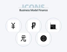Finanz-Glyphen-Icon-Pack 5 Icon-Design. . E-Commerce. Finanzen. Diagramm. Schutt vektor