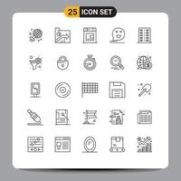 25 kreativ ikoner modern tecken och symboler av sjukdom Lycklig Rapportera kommentar bubbla redigerbar vektor design element