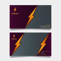 Geschäfts- oder Organisationskarte mit Blitzdesign vektor