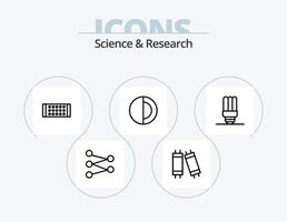Science-Line-Icon-Pack 5 Icon-Design. . . Raum. Licht. Halogen vektor