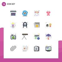 Stock Vector Icon Pack mit 16 Zeilen Zeichen und Symbolen für Tag Naturlabor Ostern Tier editierbare Packung kreativer Vektordesign-Elemente