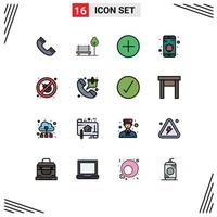 Aktienvektor-Icon-Pack mit 16 Zeilenzeichen und Symbolen für Platzfeuer fügen Sie Sicherheitsdaten hinzu editierbare kreative Vektordesign-Elemente vektor