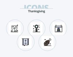 Danksagung Zeile gefüllt Icon Pack 5 Icon Design. Datum. Herbst. Danke. das Erntedankfest. Bauernhof vektor