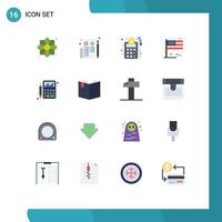 Stock Vector Icon Pack mit 16 Zeilenzeichen und Symbolen für Budget USA Web Thanksgiving American Editable Pack kreativer Vektordesign-Elemente