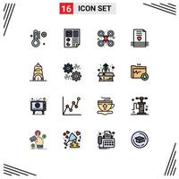 16 kreative Symbole moderne Zeichen und Symbole von Chrysler Love Cam Brief Herz editierbare kreative Vektordesign-Elemente vektor