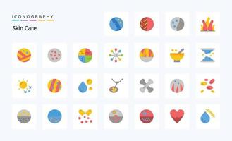 25 Skin Flat Color Icon Pack vektor