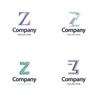 brev z stor logotyp packa design kreativ modern logotyper design för din företag vektor