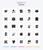 Creative Business 25 Glyph Solid Black Icon Pack wie online. Wolke. Papier. Navigation. Ausflug vektor