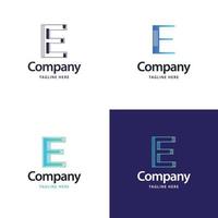 brev e stor logotyp packa design kreativ modern logotyper design för din företag vektor