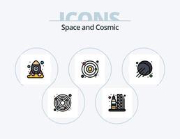 Leerzeile gefüllt Icon Pack 5 Icon Design. Antenne. Transport. Server. Rakete. Sterne vektor