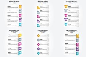 Dieses Vektor-Infografik-Set eignet sich perfekt für die Werbung in einer Broschüre. Flyer. oder Magazin. vektor