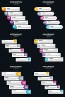 Gestalten Sie Ihre Geschäftspräsentation ansprechender mit Vektor-Infografiken. vektor