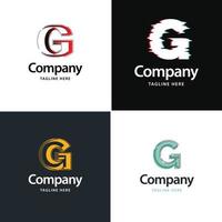 Buchstabe g großes Logo-Pack-Design kreatives modernes Logo-Design für Ihr Unternehmen vektor