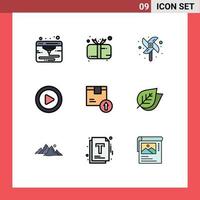 9 kreativ ikoner modern tecken och symboler av logistisk låda leksak pil upp spela redigerbar vektor design element