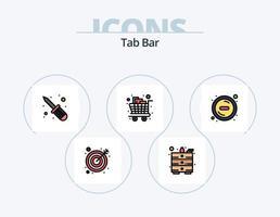 tab bar linie gefüllt icon pack 5 icon design. . . König. Tisch. ziehen vektor