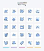kreativ svart fredag 25 blå ikon packa sådan som svart fredag. ny Artikel. stjärna. svart fredag. märka vektor