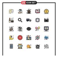 25 kreativ ikoner modern tecken och symboler av upphovsrätt Karta investera plats semester redigerbar vektor design element
