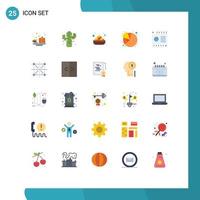 uppsättning av 25 modern ui ikoner symboler tecken för kreditera marknadsföring mat Graf Diagram redigerbar vektor design element